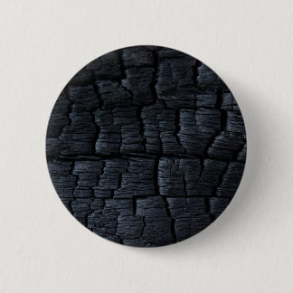 Badge Rond 5 Cm Charbon de bois brûlé