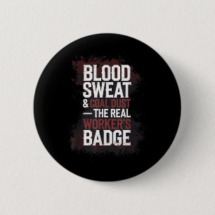 Badge Rond 5 Cm Charbon Miner Mines souterraines Casquette dur Foo