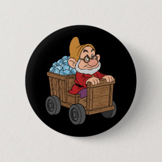 Badge Rond 5 Cm Chariot minier de Doc Blanche-Neige Art diamant