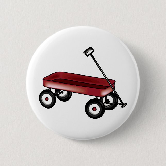 Badge Rond 5 Cm Chariot rouge (Devant)