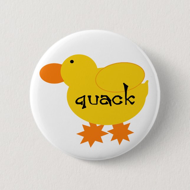 Badge Rond 5 Cm Charlatan jaune de canard (Devant)
