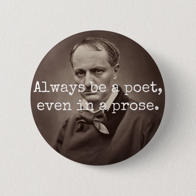 Badge Rond 5 Cm Charles Baudelaire (Devant)