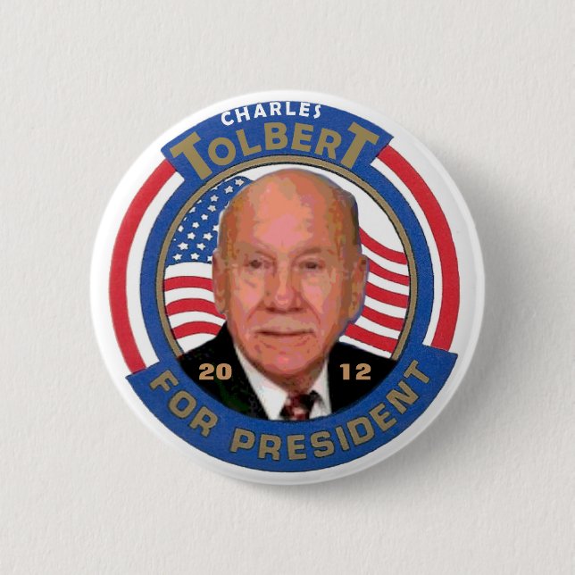 Badge Rond 5 Cm Charles Tolbert pour le président 2012 (Devant)