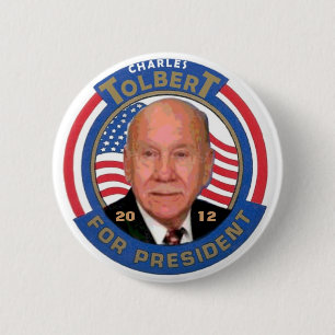 Badge Rond 5 Cm Charles Tolbert pour le président 2012