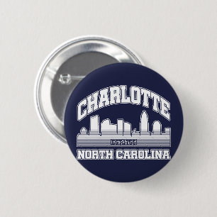 Badge Rond 5 Cm Charlotte, Caroline du Nord