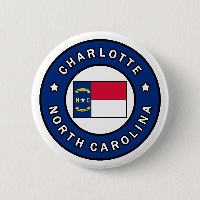 Badge Rond 5 Cm Charlotte Caroline du Nord (Devant)