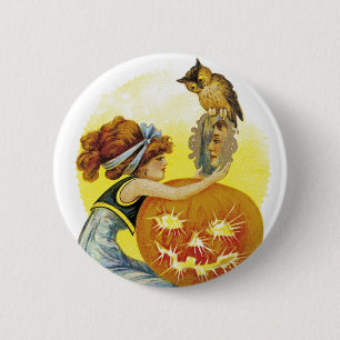 Badge Rond 5 Cm Charme Halloween vintage