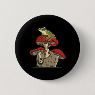 Badge Rond 5 Cm Charme Rétro Classique Cottagecore Grenouille Cham