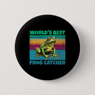 Badge Rond 5 Cm Chasse Amphibienne amusante pour le meilleur attra