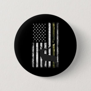Badge Rond 5 Cm Chasse au cerf blanc Chasseur Elk Buck Camo Amériq