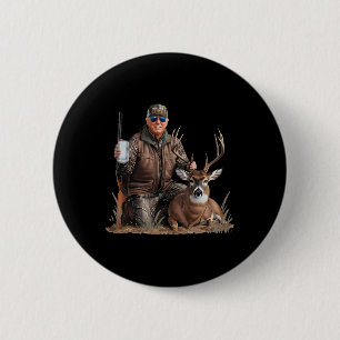 Badge Rond 5 Cm Chasse au cerf Trump Donald Trump camouflage Old S
