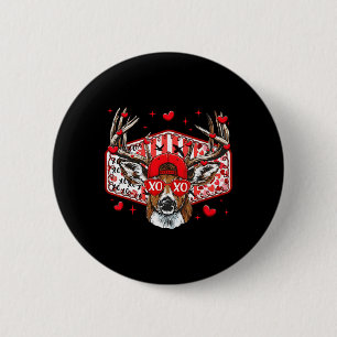 Badge Rond 5 Cm Chasse au cerf Xoxo Saint-Valentin Buck Boys Casqu