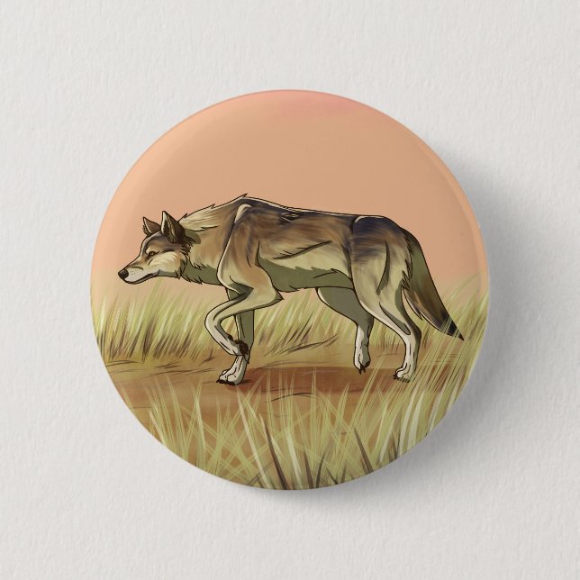 Badge Rond 5 Cm Chasse au lever du soleil (Devant)