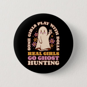 Badge Rond 5 Cm Chasse aux fantômes Paranormal Enquêteur Fantôme R