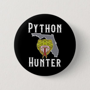 Badge Rond 5 Cm Chasse aux Pythons invasifs de Floride