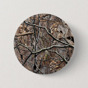 Badge Rond 5 Cm Chasse Camouflage Motif 8