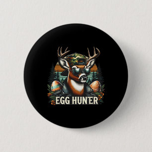 Badge Rond 5 Cm Chasse D'Oeufs Deer Buck Byckward Casquette Deer H