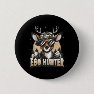 Badge Rond 5 Cm Chasse D'Oeufs Deer Buck Byckward Casquette Deer H