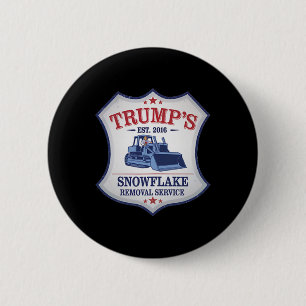 Badge Rond 5 Cm Chasse-neige Trump Déneigement Trump Enlèvement de