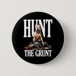 Badge Rond 5 Cm Chasser Le Chien Grunt Chasse Avec Dogo Argentino 