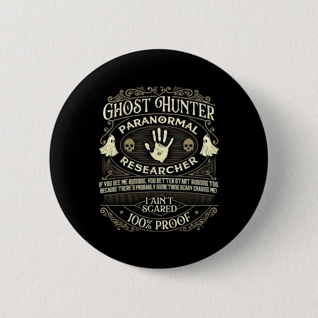 Badge Rond 5 Cm Chasseur de fantômes - Chasse de fantômes Paranorm (Devant)