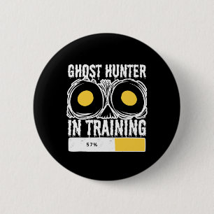 Badge Rond 5 Cm Chasseur De Fantômes En Formation Halloween Chasse