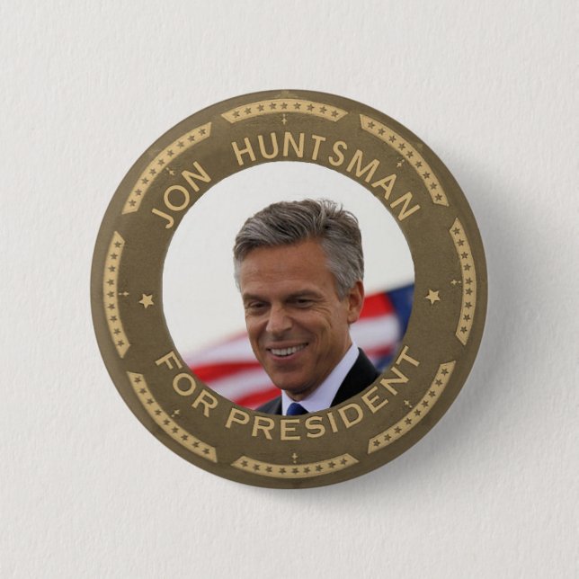 Badge Rond 5 Cm Chasseur de Jon pour le président (Devant)