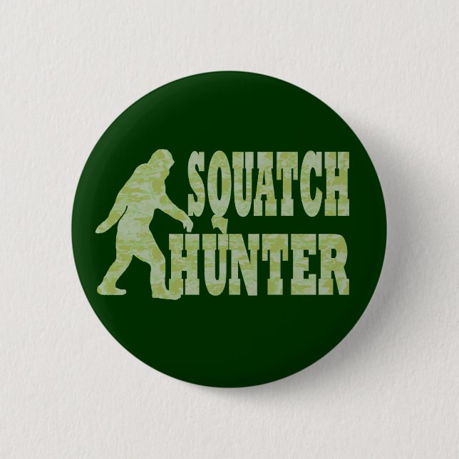 Badge Rond 5 Cm Chasseur de squatch en camouflage (Devant)