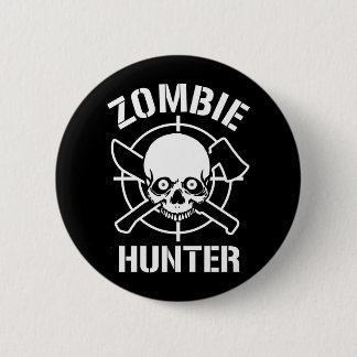 Badge Rond 5 Cm Chasseur de zombi