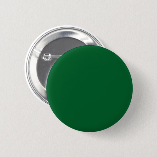 Badge Rond 5 Cm Chasseur foncé solide vert (Devant & derrière)
