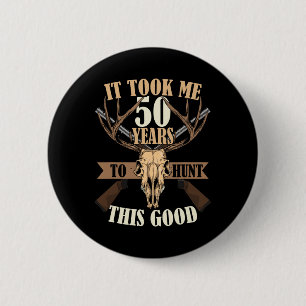 Badge Rond 5 Cm Chasseurs 50e anniversaire Ans Deer Hunting Stag