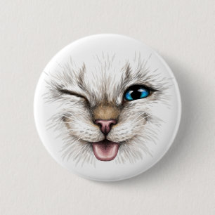 Badge Rond 5 Cm Chat