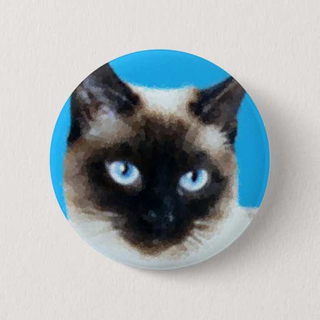 Badge Rond 5 Cm Chat 1 (Devant)
