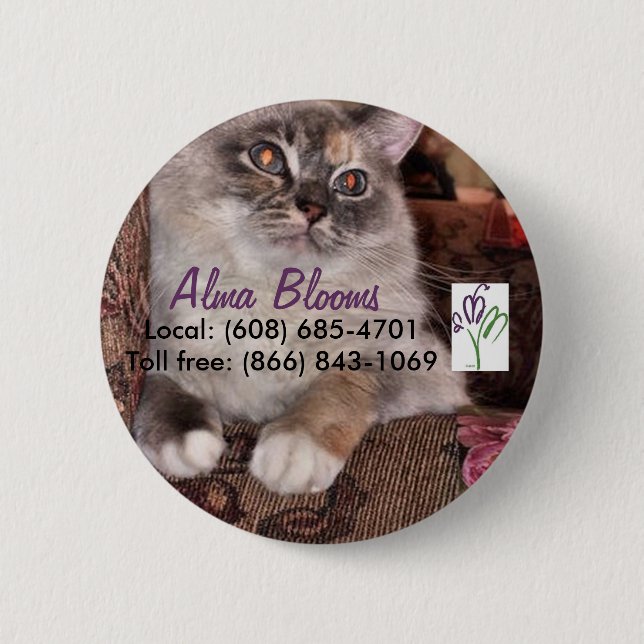 Badge Rond 5 Cm Chat 3 (Devant)