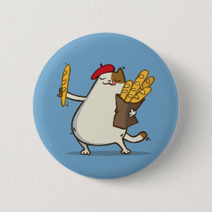 Badge Rond 5 Cm Chat №3 de vendredi