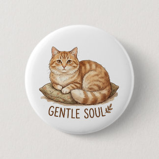 Badge Rond 5 Cm Chat à l'âme douce
