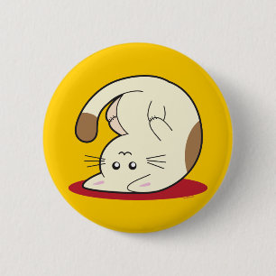 Badge Rond 5 Cm Chat à l'envers