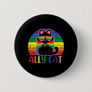 Badge Rond 5 Cm Chat allié vintage drôle LGBT lesbienne gay bisexu