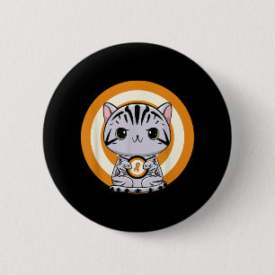 Badge Rond 5 Cm Chat américain à poil court Anime Chatons Sensibil