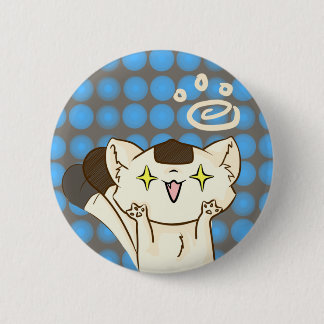 Badge Rond 5 Cm Chat Asssault d'Onigiri ! Bouton (brun)