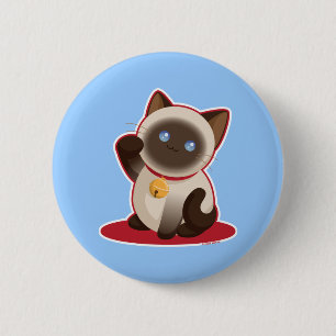 Badge Rond 5 Cm Chat chanceux