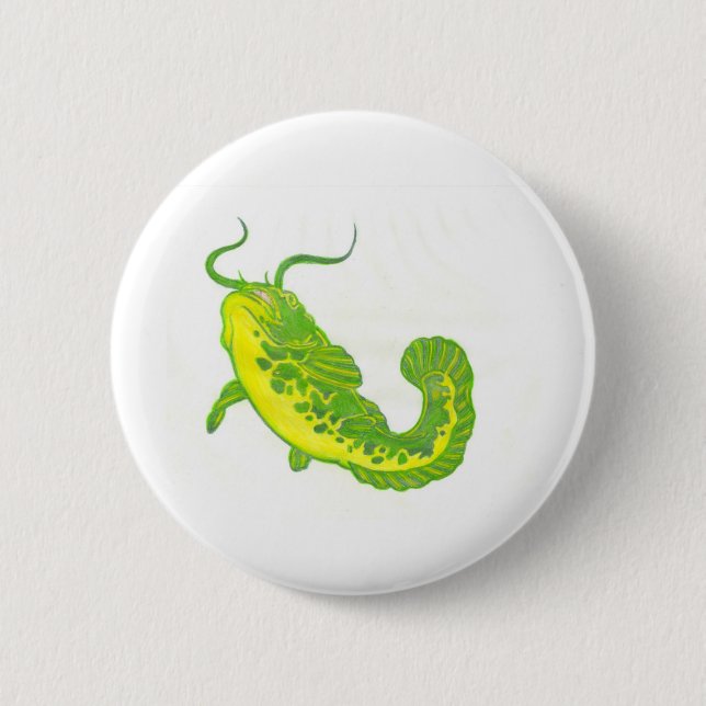Badge Rond 5 Cm Chat-chauve-souris chanceux (Devant)