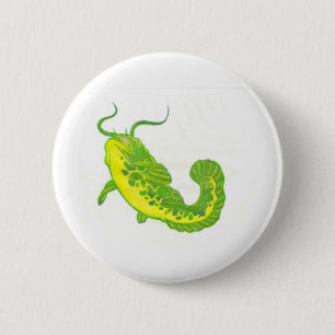 Badge Rond 5 Cm Chat-chauve-souris chanceux