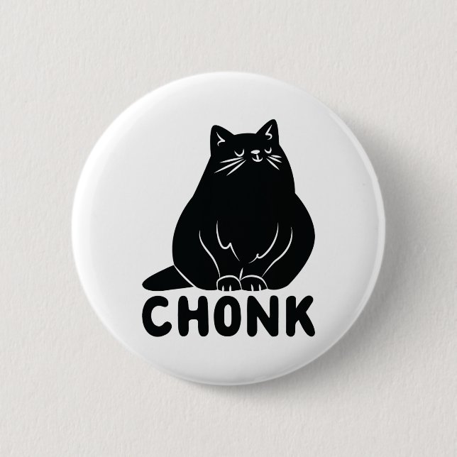 Badge Rond 5 Cm Chat Chonk (Devant)