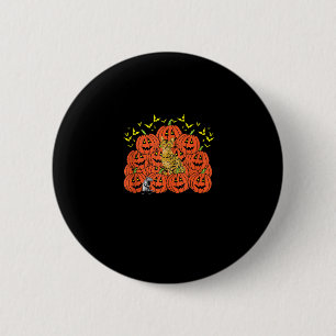 Badge Rond 5 Cm Chat citrouille Bengale Halloween Kitten Jack-o'-l