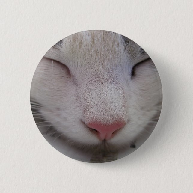 Badge Rond 5 Cm Chat couché (Devant)