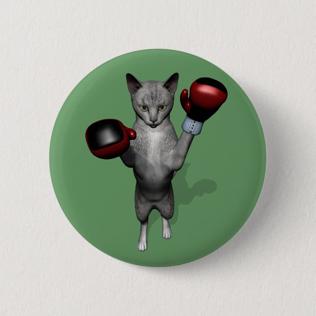 Badge Rond 5 Cm Chat de boîte (Devant)