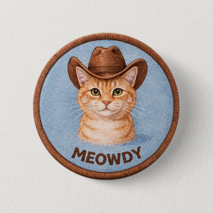 Badge Rond 5 Cm Chat de campagne
