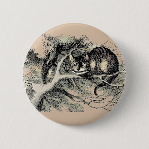 Badge Rond 5 Cm Chat de Cheshire Alice au Pays des Merveilles Clas