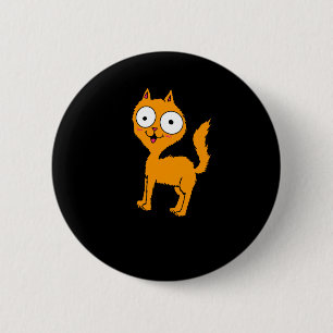 Badge Rond 5 Cm Chat de dessin animé aux grands yeux